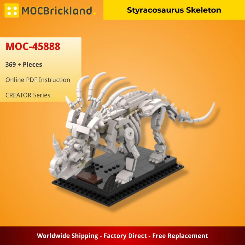 CREATOR MOC 45888 Styracosaurus Skeleton by LegoFossil MOCBRICKLAND 4 800x800 1