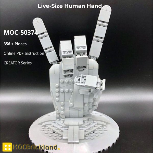 CREATOR MOC 50374 Live Size Human Hand by Hackules MOCBRICKLAND 2