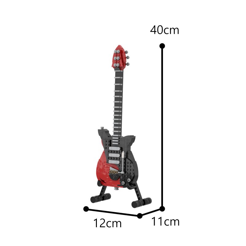 CREATOR MOC 62847 Guitar Red Special and Display Stand MOCBRICKLAND 1 800x800 1