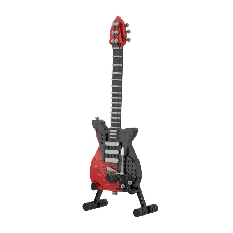 CREATOR MOC 62847 Guitar Red Special and Display Stand MOCBRICKLAND 2 800x800 1