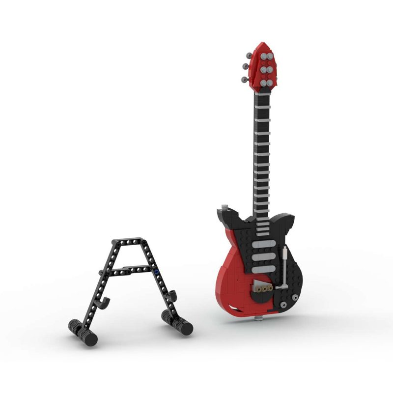 CREATOR MOC 62847 Guitar Red Special and Display Stand MOCBRICKLAND 3 800x800 1