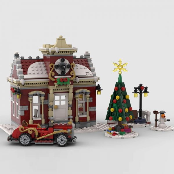 CREATOR MOC 84431 10263 Little Winter Town Hall by Little Thomas MOCBRICKLAND 1