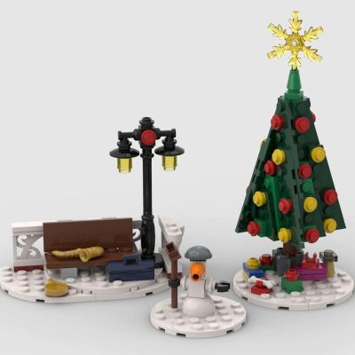CREATOR MOC 84431 10263 Little Winter Town Hall by Little Thomas MOCBRICKLAND 4