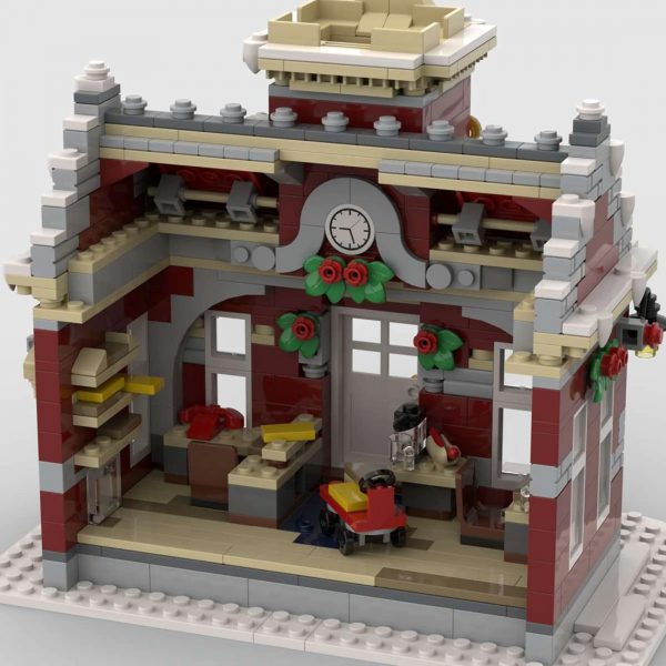 CREATOR MOC 84431 10263 Little Winter Town Hall by Little Thomas MOCBRICKLAND 5
