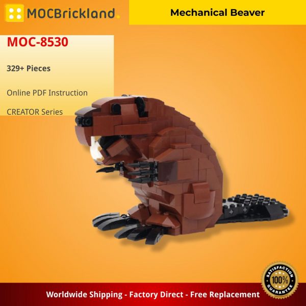 CREATOR MOC 8530 Mechanical Beaver by JKBrickworks MOCBRICKLAND 2