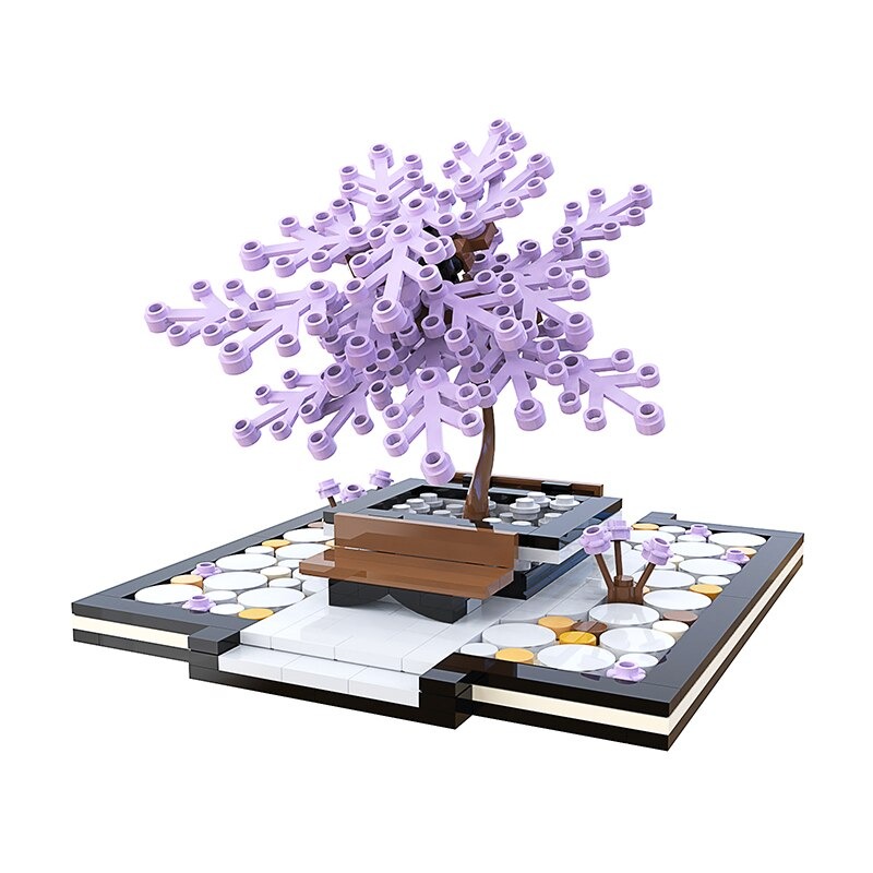 CREATOR MOC 89740 Purple Cherry Blossom MOCBRICKLAND 4 1