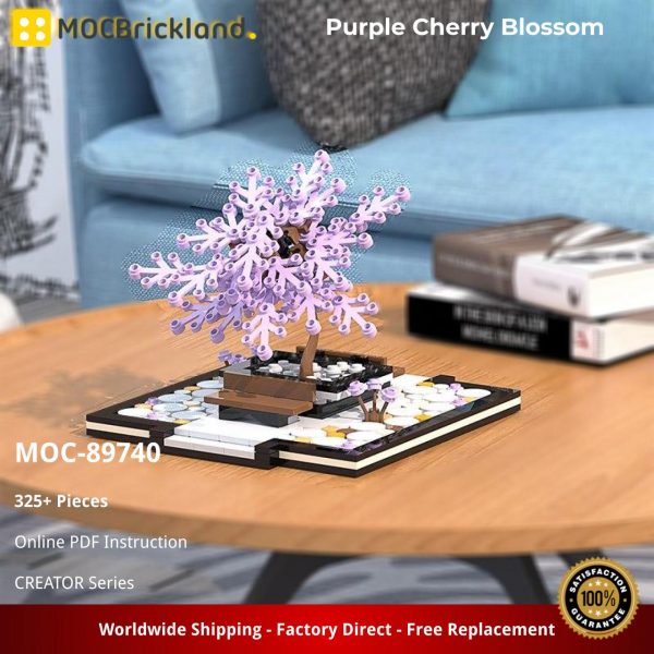 CREATOR MOC 89740 Purple Cherry Blossom MOCBRICKLAND 5