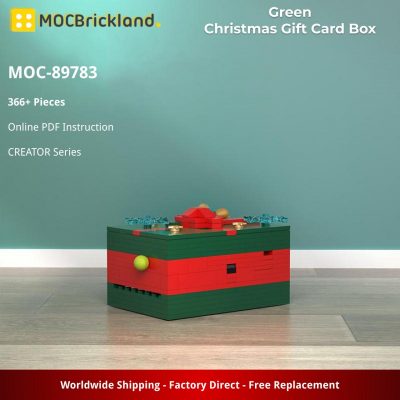 CREATOR MOC 89783 Green Christmas Gift Card Box MOCBRICKLAND 2 1