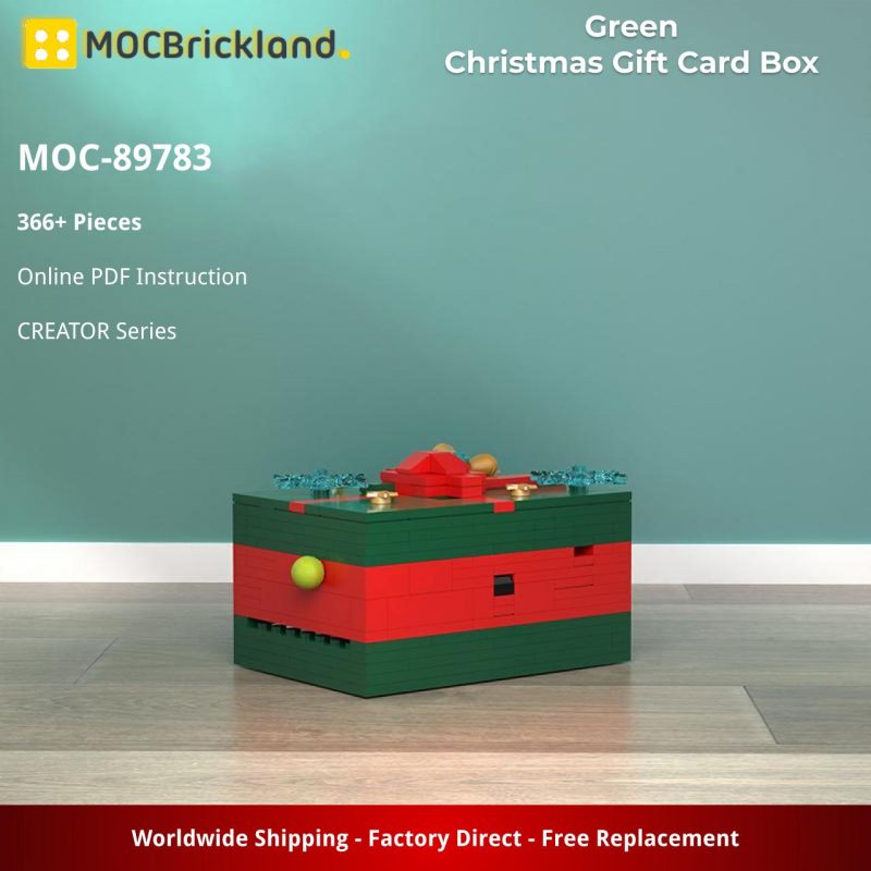 CREATOR MOC 89783 Green Christmas Gift Card Box MOCBRICKLAND 2 1 800x800 1