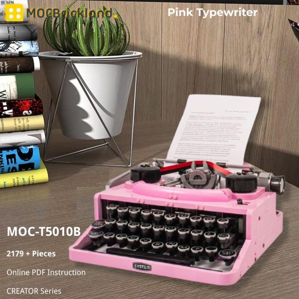 CREATOR MOC T5010B Pink Typewriter MOCBRICKLAND 2