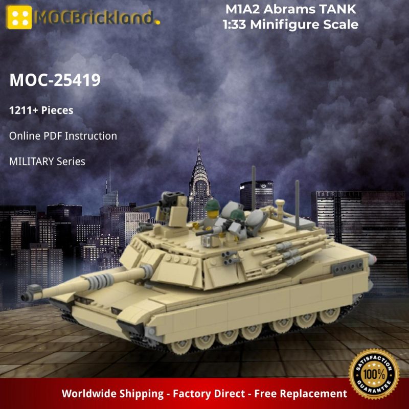 MILITARY MOC 25419 M1A2 Abrams TANK 133 Minifigure Scale by DarthDesigner MOCBRICKLAND 2 800x800 1