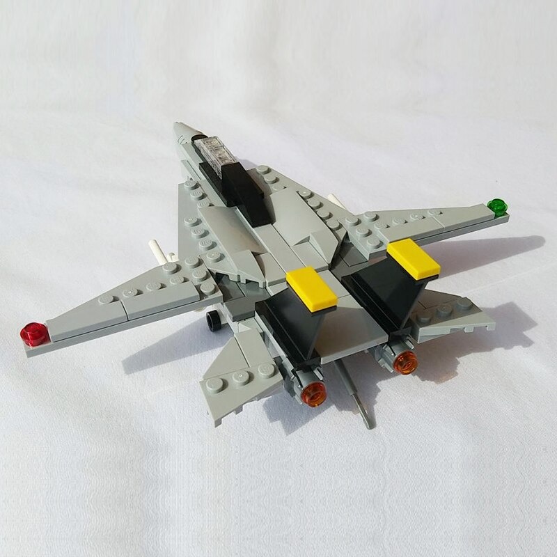 MILITARY MOC 32402 Mini F 14 Tomcat with Movable Wings by TOPACES MOCBRICKLAND 1 1
