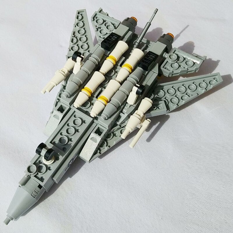 MILITARY MOC 32402 Mini F 14 Tomcat with Movable Wings by TOPACES MOCBRICKLAND 4 1