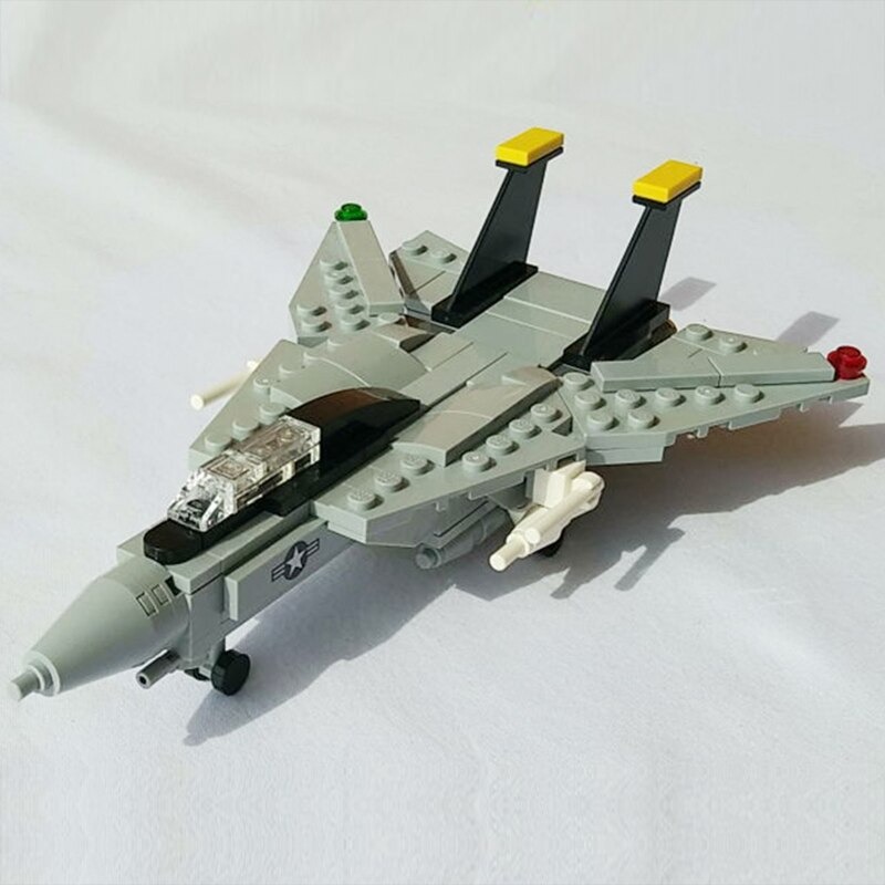 MILITARY MOC 32402 Mini F 14 Tomcat with Movable Wings by TOPACES MOCBRICKLAND 5 1