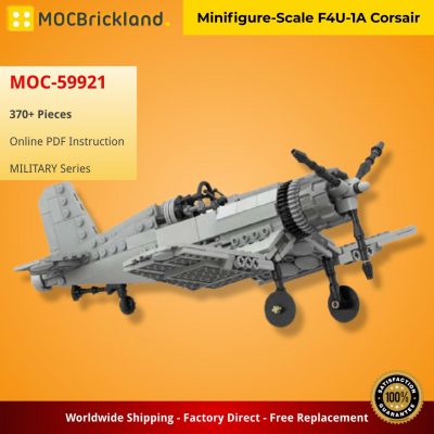 MILITARY MOC 59921 Minifigure Scale F4U 1A Corsair by Rothana LEGO Engineering MOCBRICKLAND 2