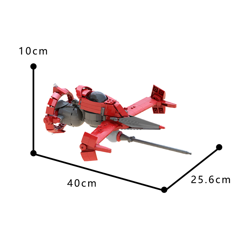 MILITARY MOC 89778 Star Cowboy Aircraft MOCBRICKLAND 1 1