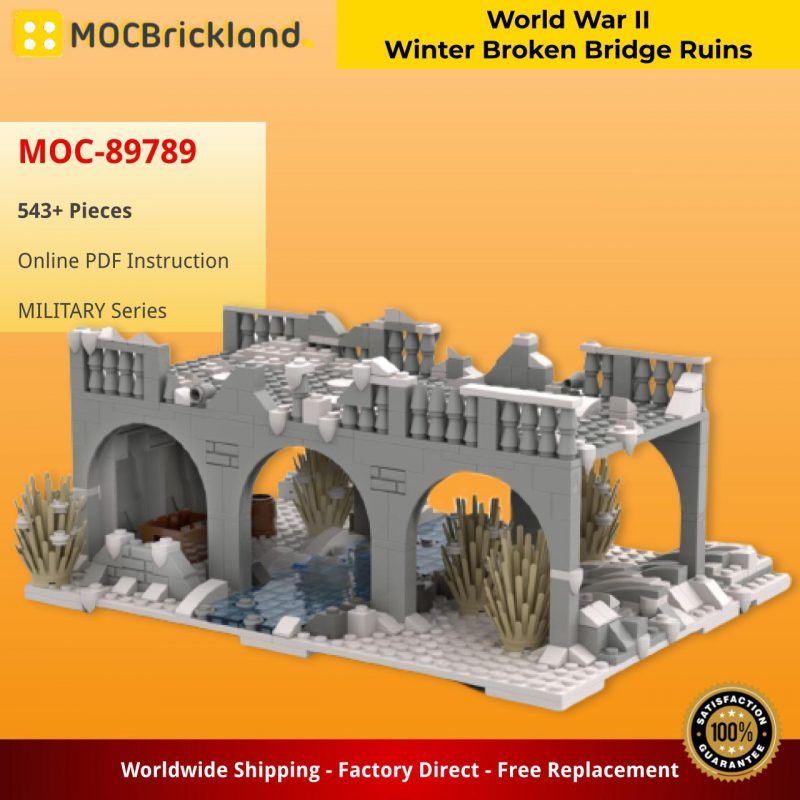 MILITARY MOC 89789 World War II Winter Broken Bridge Ruins MOCBRICKLAND 4 800x800 1