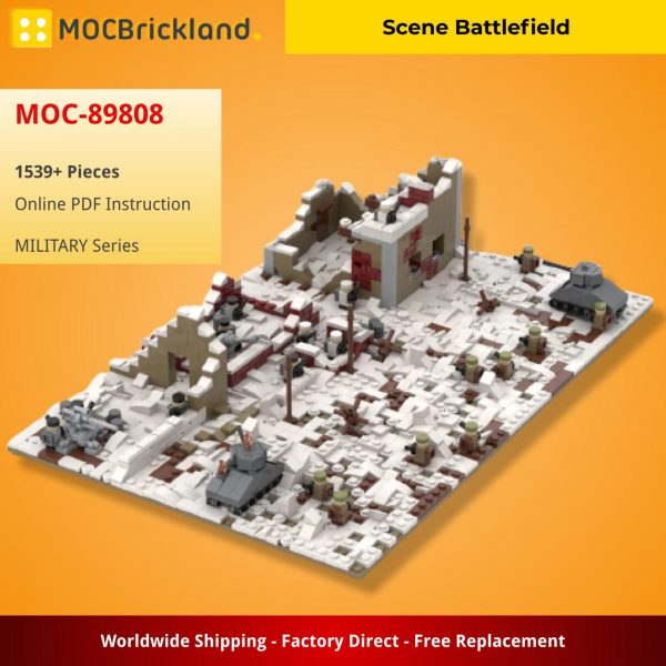 MILITARY MOC 89808 Scene Battlefield by Mini Custom Set MOCBRICKLAND 3