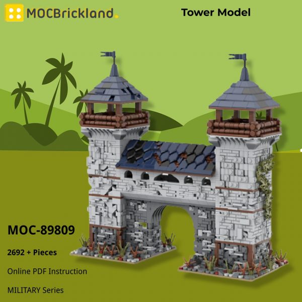 MILITARY MOC 89809 Tower Model by Mini Custom Set MOCBRICKLAND