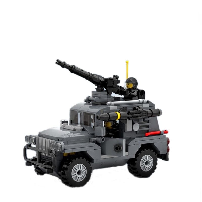 MILITARY MOC 89817 Combat Jeep MOCBRICKLAND 4 1
