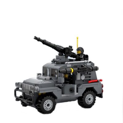 MILITARY MOC 89817 Combat Jeep MOCBRICKLAND 4