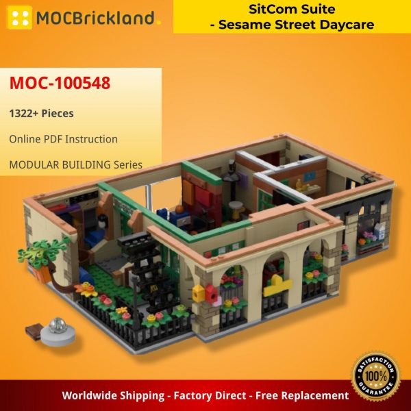MOCBRICKLAND MOC 100548 SitCom Suite Sesame Street Daycare 2