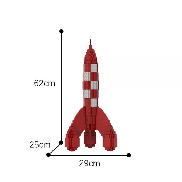 MOCBRICKLAND MOC 14576 Tintin Rocket 3