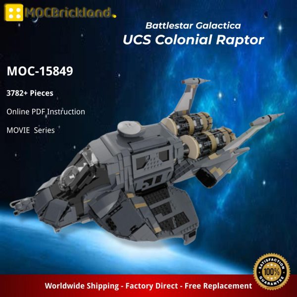 MOCBRICKLAND MOC 15849 Battlestar Galactica UCS Colonial Raptor 3