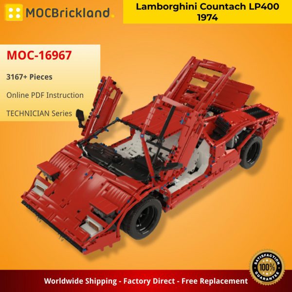 MOCBRICKLAND MOC 16967 Lamborghini Countach LP400 1974 2