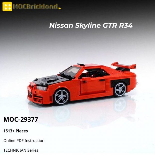MOCBRICKLAND MOC 29377 Nissan Skyline GTR R34 4