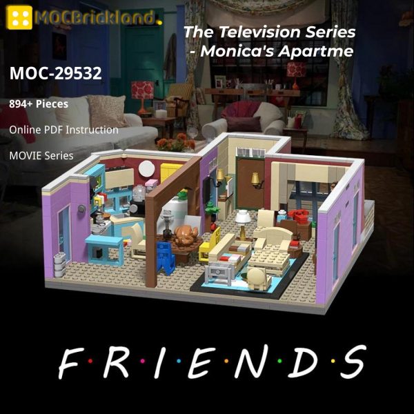 MOCBRICKLAND MOC 29532 Friends The Television Series Monicas Apartme 5