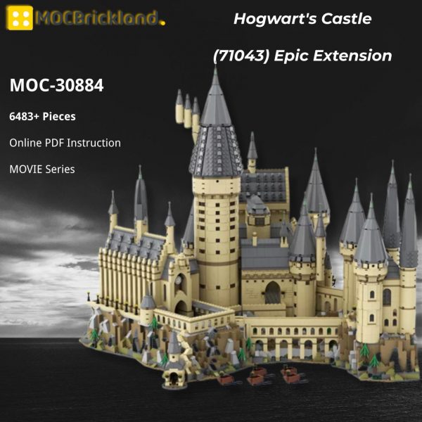 MOCBRICKLAND MOC 30884 Hogwarts Castle 71045 Epic Extension C4195
