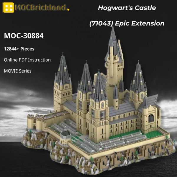 MOCBRICKLAND MOC 30884 Hogwarts Castle 71045 Epic Extension C4296