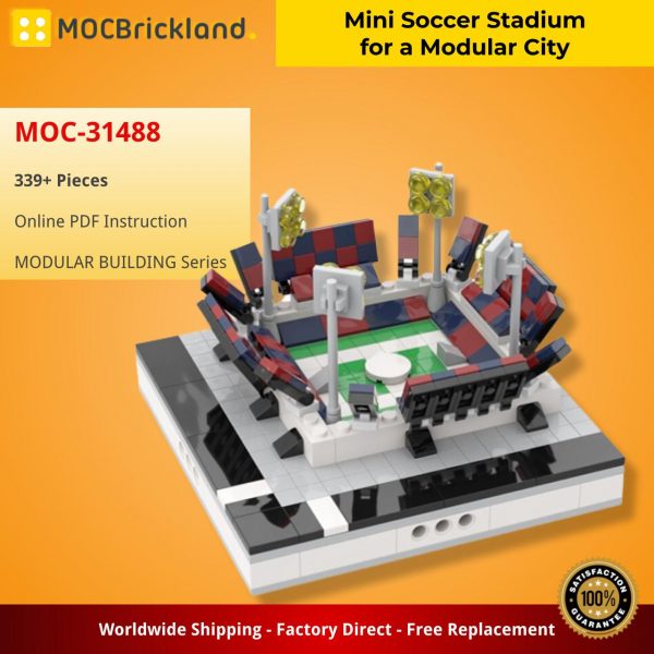 MOCBRICKLAND MOC 31488 Mini Soccer Stadium for a Modular City 2