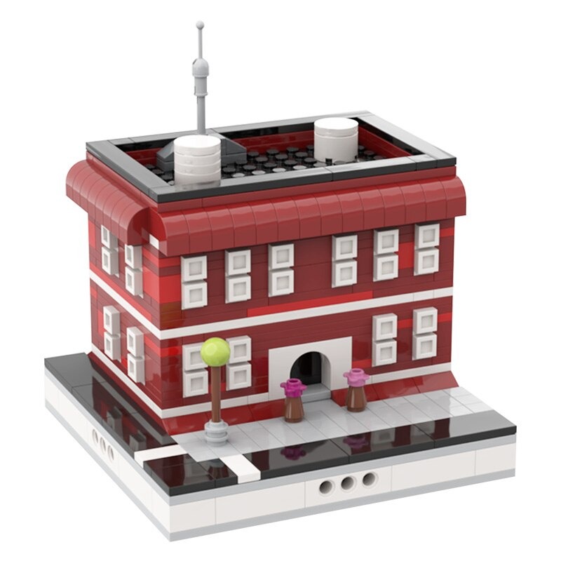 MOCBRICKLAND MOC 31589 Red House for Modular City 2 1