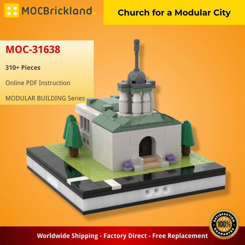 MOCBRICKLAND MOC 31638 Church for a Modular City 2 800x800 1