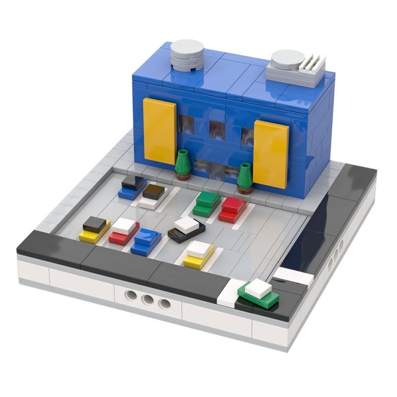 MODULAR BUILDING MOC-32918 Center with Car Park for a Modular City MOCBRICKLAND 3 MOCBRICKLAND MOC 32918 Center with Car Park for a Modular City 1 1