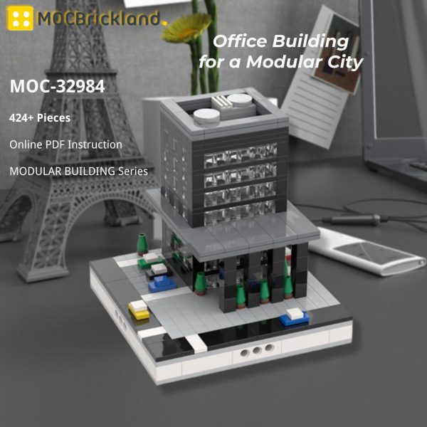 MOCBRICKLAND MOC 32984 Office Building for a Modular City 2