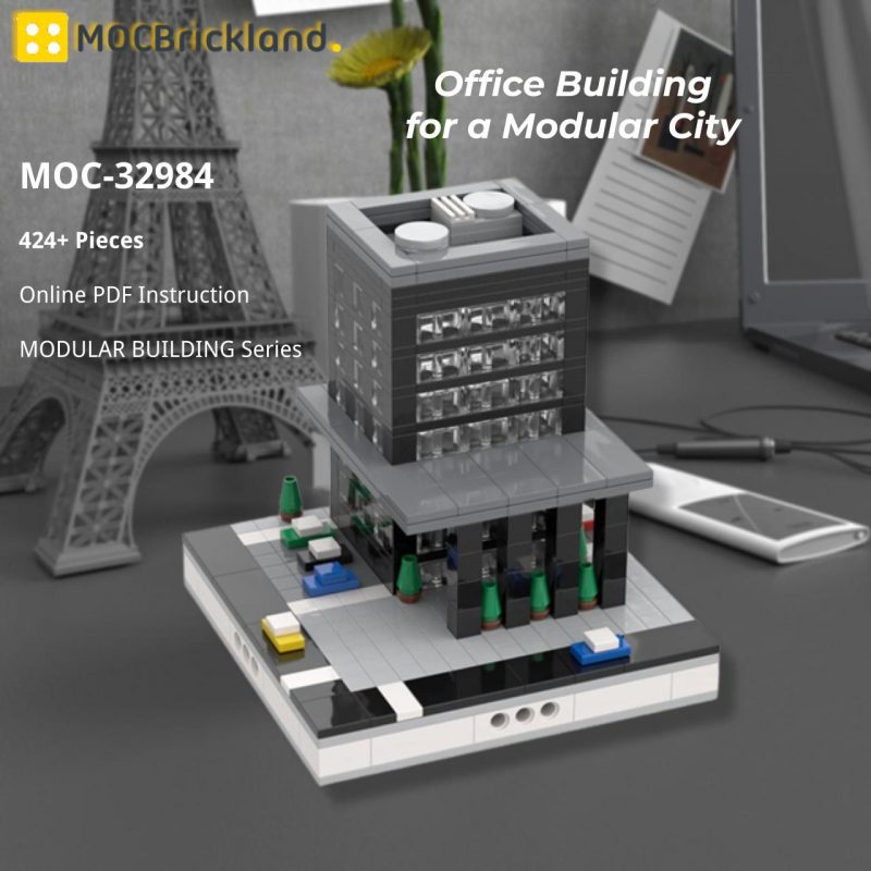 MOCBRICKLAND MOC 32984 Office Building for a Modular City 2 800x800 1