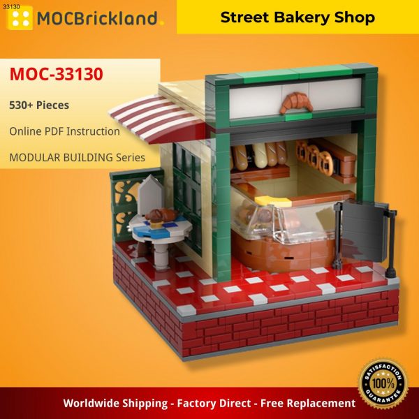 MOCBRICKLAND MOC 33130 Street Bakery Shop 2