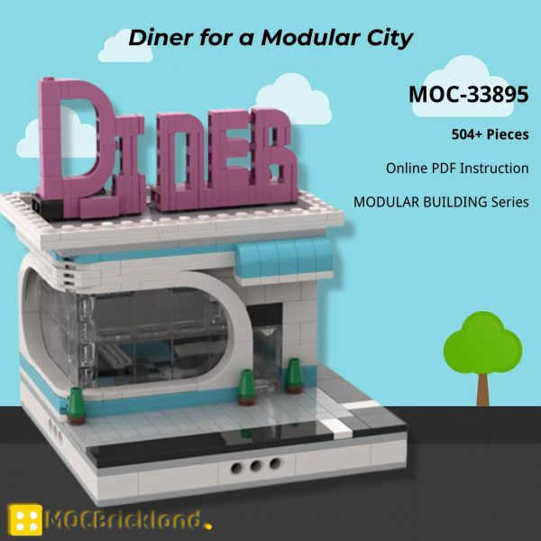 MOCBRICKLAND MOC 33895 Diner for a Modular City 2