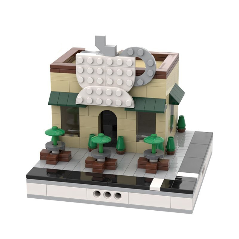 MOCBRICKLAND MOC 33896 Coffee Shop for a Modular City 1