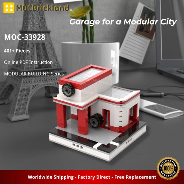 MOCBRICKLAND MOC 33928 Garage for a Modular City 2