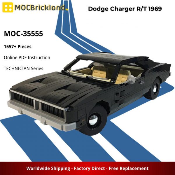 MOCBRICKLAND MOC 35555 Dodge Charger RT 1969 2