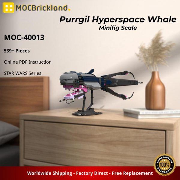 MOCBRICKLAND MOC 40013 Purrgil Hyperspace Whale Minifig Scale 2