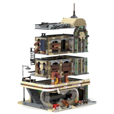 MOCBRICKLAND MOC 40173 Downtown Diner Apocalypse Version 7