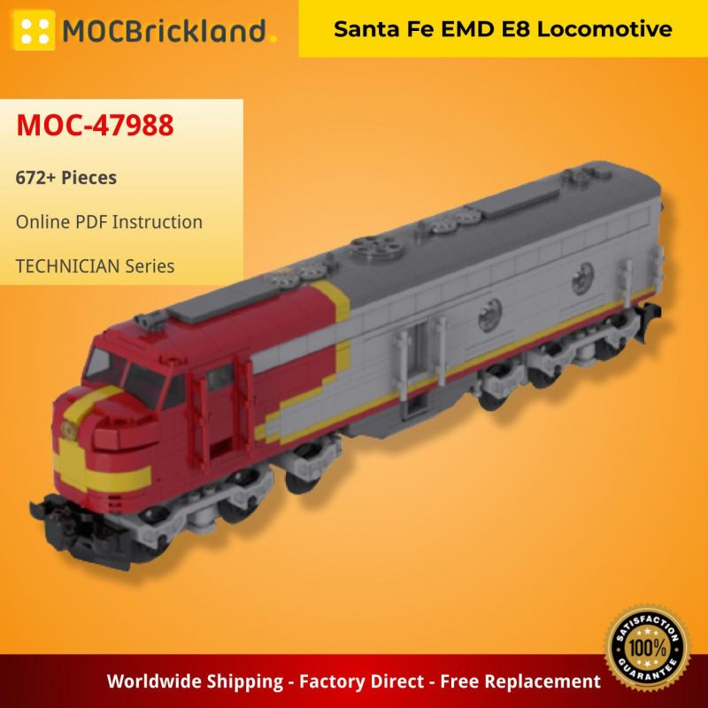 MOCBRICKLAND MOC 47988 Santa Fe EMD E8 Locomotive 2 800x800 1