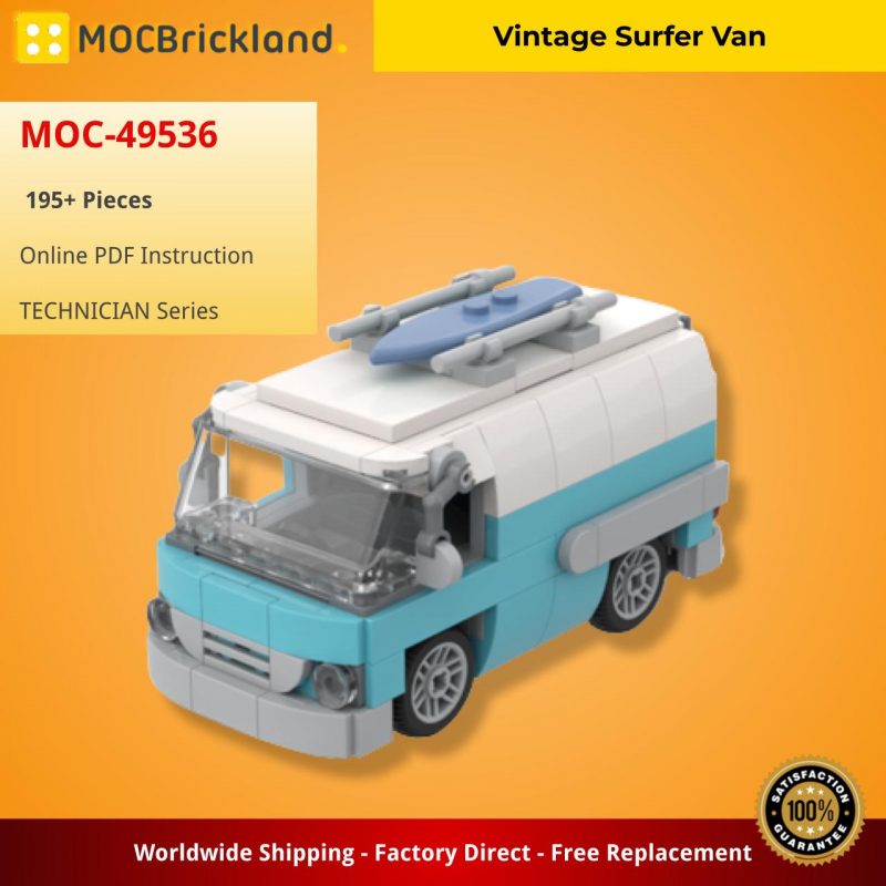 MOCBRICKLAND MOC 49536 Vintage Surfer Van 2 800x800 1