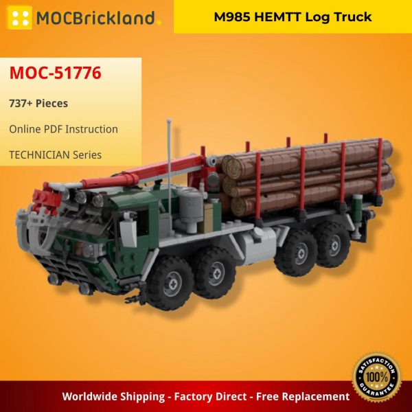 MOCBRICKLAND MOC 51776 M985 HEMTT Log Truck 2