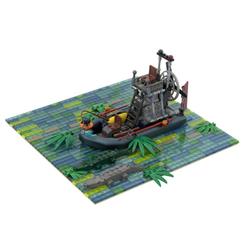 MOCBRICKLAND MOC 52618 Swamp Fan Boat Large Sized 6 800x800 1